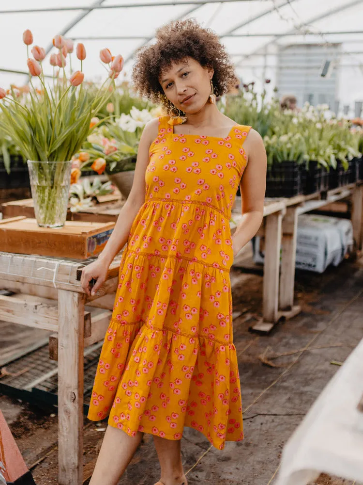 Willa Tiered Dress - Floral Trio Marmalade