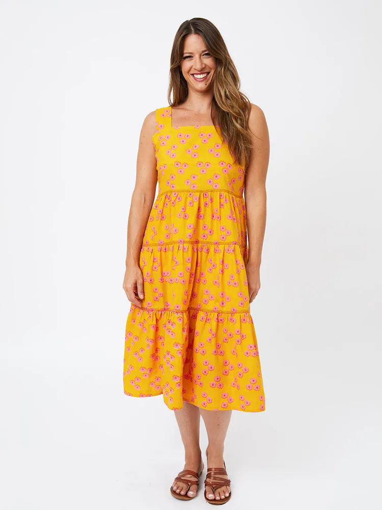 Willa Tiered Dress - Floral Trio Marmalade